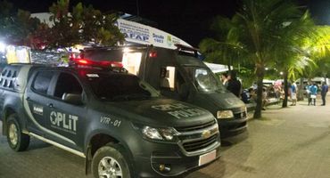 Base da Oplit na Feirinha da Pajuçara, em Maceió — Foto: Ascom/Polícia Civil