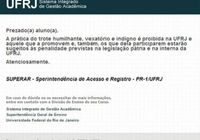 Comunicado da UFRJ com vários erros de português foi enviado no sistema interno da universidade. Objetivo era evitar trotes vexatórios