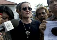 Angelita Muxfeldt, prima de Rodrigo Gularte, fala à imprensa nesta terça-feira sobre execução de primo na Indonésia 