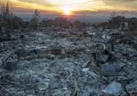 Ruínas do incêndio que arrasou região norte da Califórnia em outubro de 2017
